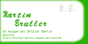 martin bruller business card