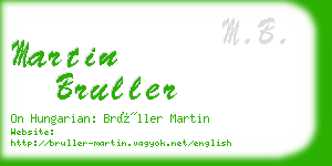 martin bruller business card